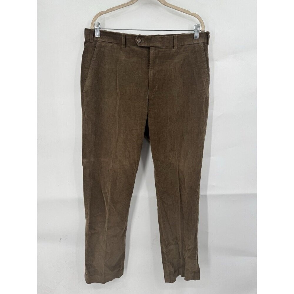 Lauren Ralph Lauren Black Label Pant Women 36 Waist Brown Corduroy‎ Western